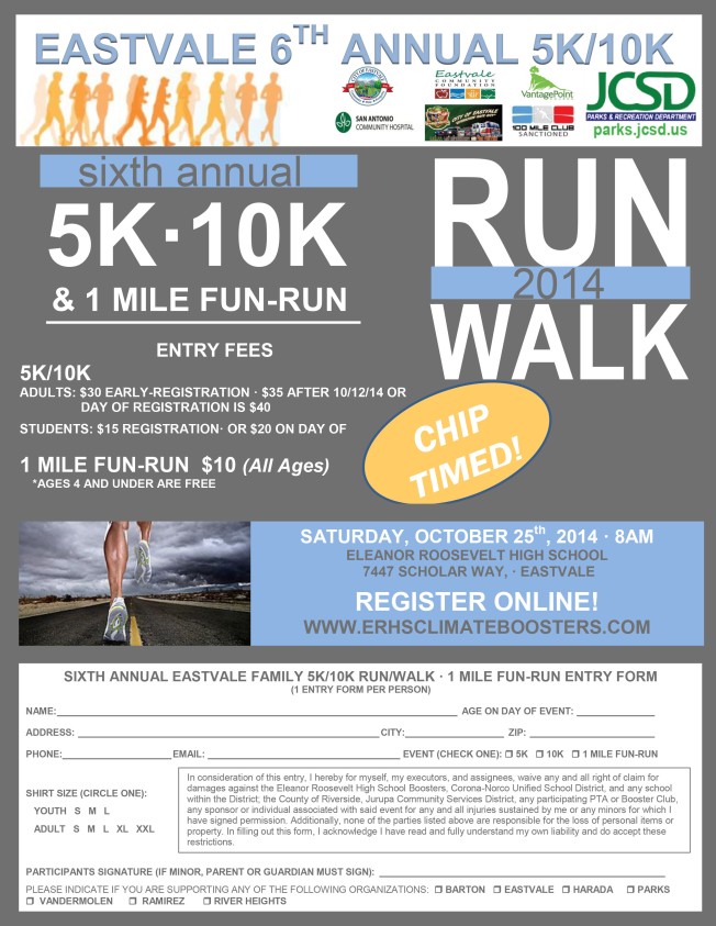 Register to Run in Eastvale's 6th annual fun run!